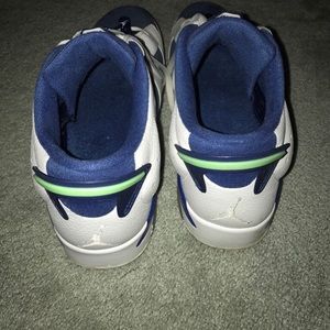 White and Blue Air Jordan 6’s size 12